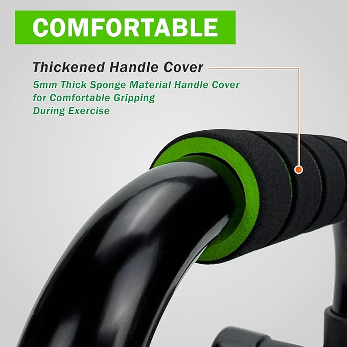 Push-Up Bar, Anti Slip Push Up Stand, Metal Push-Up Handles, Sponge Material Handle Cover, Cushioned Foam Grips, Family exercise