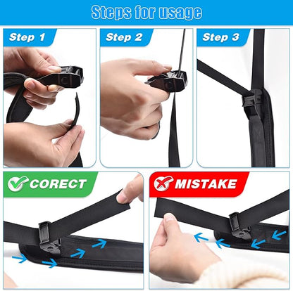 Nordic Strap for Bench – Nordic Curl Strap Hamstring for Strength Training, Leg Exercise | Hamstring Machine Alternative