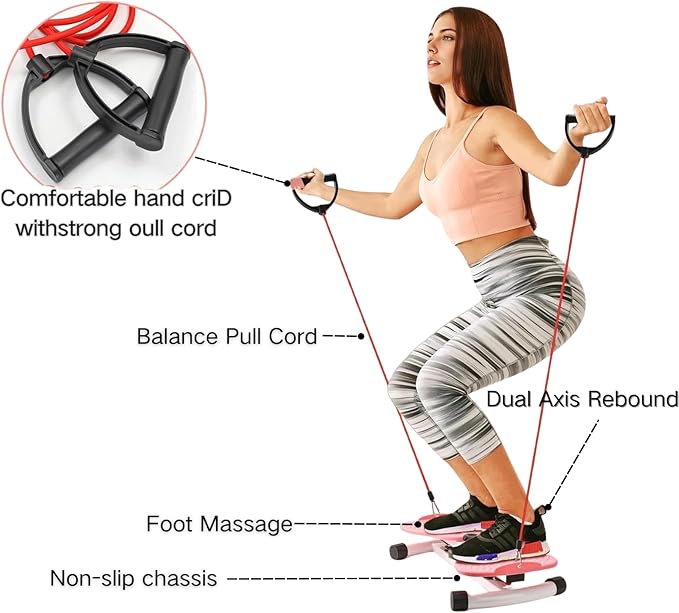 Waist Twisting Machine Fitness Tool, waist twister, 330LBS Capacity & 20dB Ultra-Quiet, Anti-Slip Home Gym Workout Equipment for Women Belly Fat