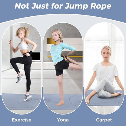 Jump Rope Mat Outdoor Exercise Mat Larger Non-Slip,Workout for Home Gym Flooring, Jump Rope Pad for Indoor(50in*24in)