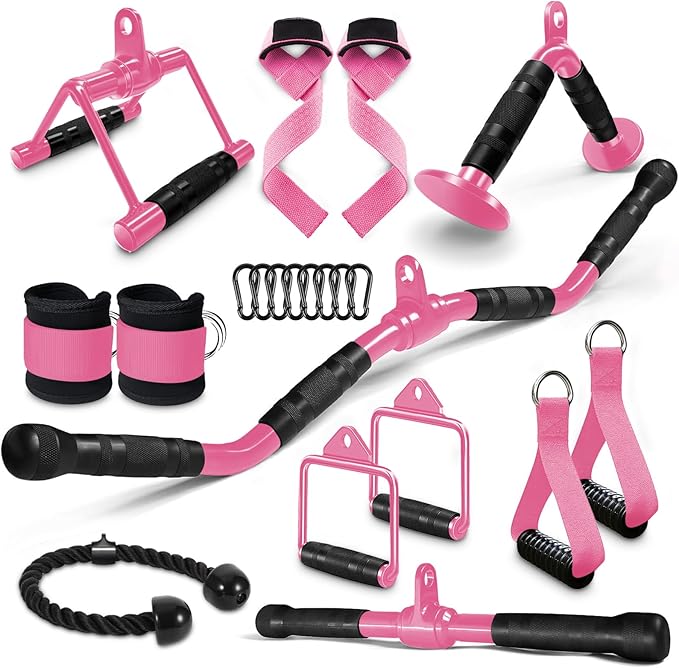 Cable Machine Attachment Set LAT Pulldown Attachments Weight Machine Accessories for Home Gym