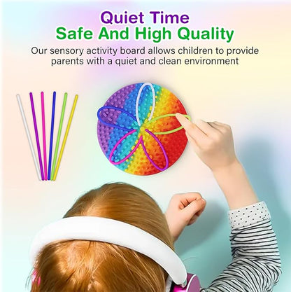 RadBizz Sensory Board for Kids and Adults, Engaging Sensory Activity, Durable Fidget Toys for Stress Relief, Educational Tool for Enhanced Focus and Calm, Travel-Friendly Design