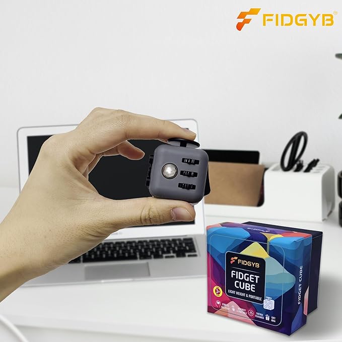 Cube Fidget Stress Relief Toy for Adults & Kids, Smooth, Quiet Sensory Toy for Anxiety, Focus & ADHD Idea[DGB]