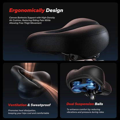 MERACH Magnetic Exercise Bike, Indoor Cycling Bike with Self-Developed App, 350 lbs Weight Capacity & 40 lbs Flywheel, Stationary Bike for Home Gym Fitness