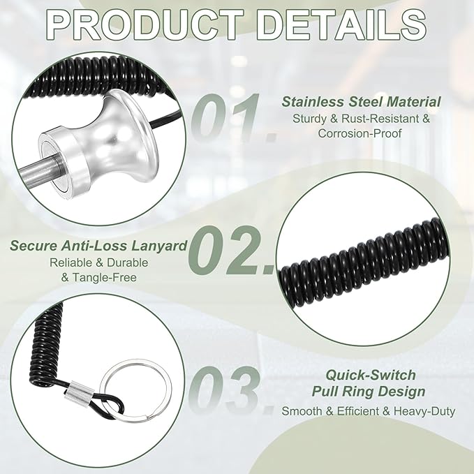Weight Stack Pin, Weight Gym Pin Strength Training Equipment Replacement with Pull Rope for Commercial Home