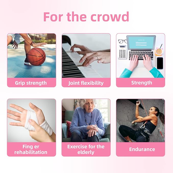 Finger Strengthener Physical Therapy Equipment Stretcher Hand Strengthener Hand Workout Extension Exerciser Hand Grip Trainer, Silicone Rings for Muscle Training Finger Rehabilitation Training