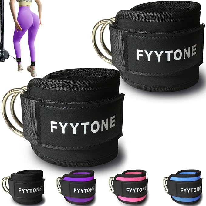 Ankle Strap(Pair) for Cable Machine, Ankle Cuff for Kickbacks, Leg Extensions, Lower Body Exercises, Glute Workouts, Booty Hip Abductors Exercise, for Home & Gym
