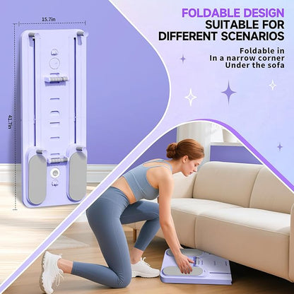 Pilates Board - Versatile Foldable Pilates Reformer Set at Home, Multi-Purpose Sliding Board for Pilates Workouts