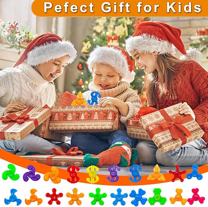 70 Pack Mini Fidget Spinner Toys,Stress Relief Sensory Toys,Birthday Gifts Party Favors for Kids Teens Adults,Christmas Goodie Bag Stuffers,Canival Treasure Box Toy for Classroom Prizes Supplies