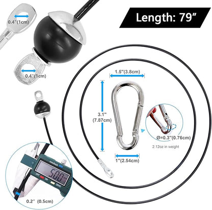 Favuit Fitness Pulley Cable, Gym Replacement Cable Heavy Duty Steel Wire Rope Fitness Cable Pulley System Attachments Home Gym Machine Equipment Workout Accessories