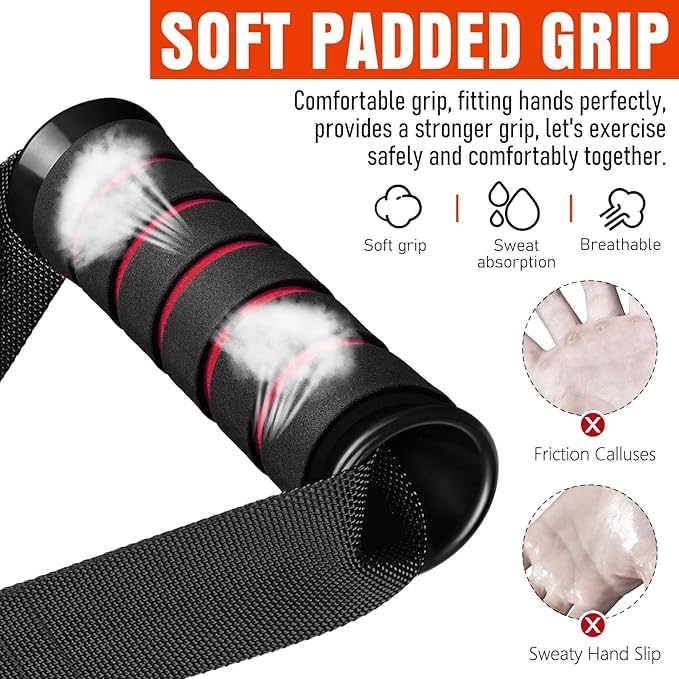 Heavy Duty Exercise Handles, Gym Cable Handles for Cable Machine Attachments, D Handle Cable Attachments, Handles for Resistance Bands, Workout Accessories, Fitness Equipment for Home Gym