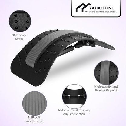 YAJIACLONE Back Stretcher for Lower Back Pain Relief，Adjustable, Portable, Durable-Unique Yoga and Gym Runner Gifts，Sports Fitness Relaxations Gift，Home Office Travel Essentials.