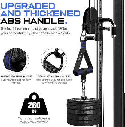 RENRANRING Gym Exercise Handles, Replacement Handle Attachments for Cable Machine Pulleys, Resistance Band and Strength Trainer, Pull Down Workout Accessories, Home Gym Add On Equipment