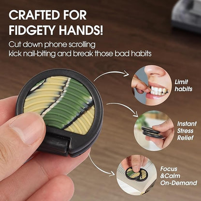Fidget Toys Adults, Sensory Toys for Kids with Autism, Anxiety Relief Items for ADHD Stress Relief, Fun Fidgets for Teens Textured & Flip Slider - Treasure Box Toys for Classroom (1pc-Camo)