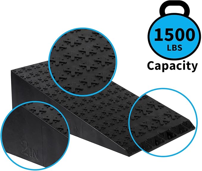 2 PCS Squat Wedge - Durable Slant Board for Calf Stretching, Can Support up to 1,500 lbs, Carry Bag, Non-slip pad Included