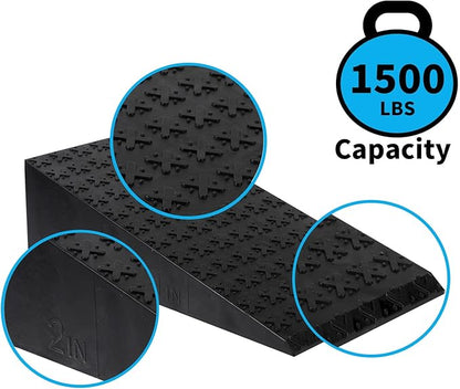 2 PCS Squat Wedge - Durable Slant Board for Calf Stretching, Can Support up to 1,500 lbs, Carry Bag, Non-slip pad Included