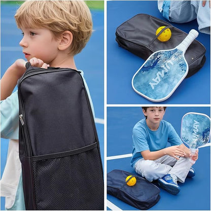 UMAY Fitness Pickleball Paddles Set of 2, USAPA Approved Fiberglass Surface Pickleball Rackets with 6 Indoor & Outdoor Pickleball Balls, Pickleball Bag and 2 Grip Tapes for Beginners Pros Men Women