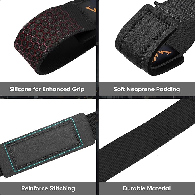 APEXUP Weight Lifting Straps for Weightlifting, Lifting Wrist Straps Gym, Deadlift Strap, Anti Slip Silicone Weightlifting Strap Men Women Powerlifting, Strength Training