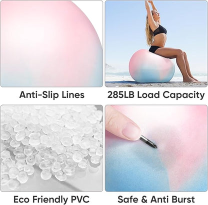 APEXUP Yoga Ball Exercise Ball Anti Slip Heavy Duty for Fitness, Balance & Core Workout