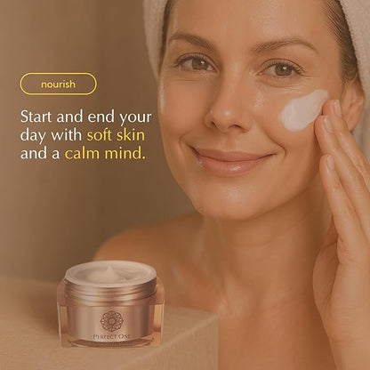 PERFECT ONE Firming Facial Cream - Helps The Skin Appear Firmer & Brighter - All-in-One Ultra Hydrating Serum, Moisturizer, & Eye Cream - With Niacinamide, Collagen, Squalane & Hyaluronic Acid, 50g