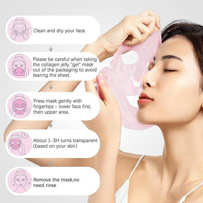ISTON 4-in-1 Bio-Collagen Real Deep Mask Set -Plump Sagging Skin,Deep Hydration,Soothe & Repair,Nourish & Firm, Overnight Hydrogel Mask for All Skin Type