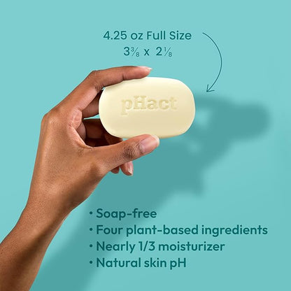 ANDREW LESSMAN pHact Moisture-Rich, Soap-Free Cleansing Bar. Natural Skin pH. Fragrance-Free. All Skin Types - Even Sensitive Skin. Hypoallergenic. Dermatologist Tested. 12 Pack 4.25 oz each