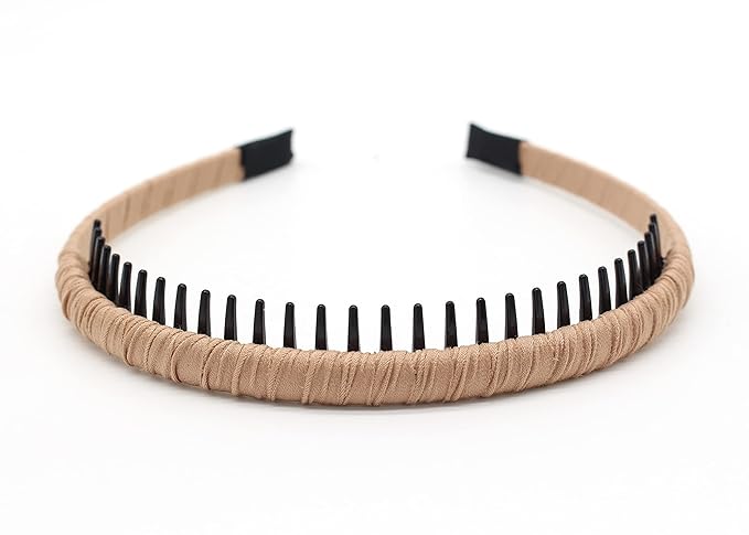 4pcs Hairbands for Women, Non-Slip Zig Zag Headbands, Adjustable Teeth Comb Hair Hoop, Daily Use, Yoga, Spa, Parties, Resin Cotton Blend