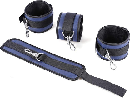 Soft Adjustable Straps Set PU Leather Kit for Hand-Wrist-Ankle Home Gym Sports