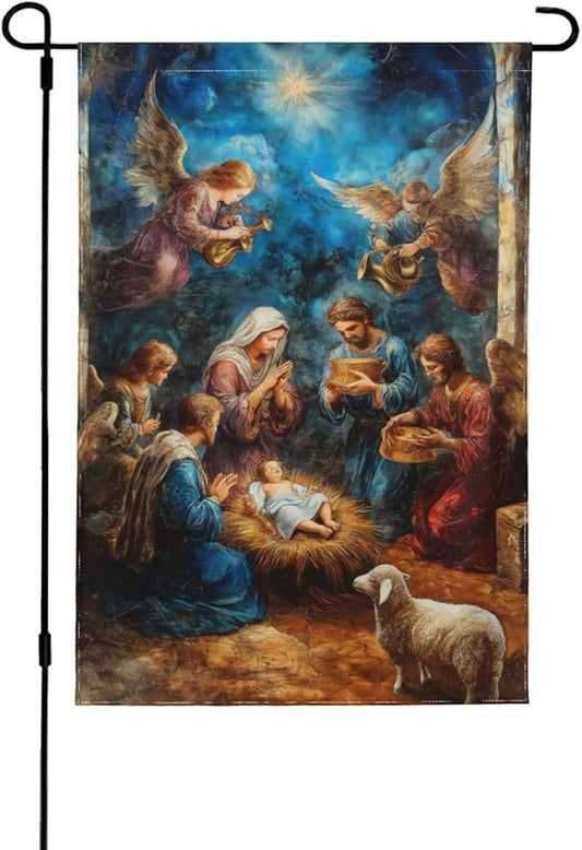 Mary Garden Flag 12x18 In Double Sided Yard Flags Lawn Sign Decor No Flagstand