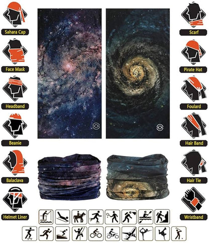 Headband Neck Gaiter Head Wrap Headwear Face Mask Magic Scarf Bandana for Men and Women
