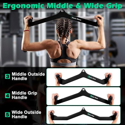 LAT Pulldown Attachments: LAT Pull Down Bar Cable Machine Attachment Home Gym Equipment