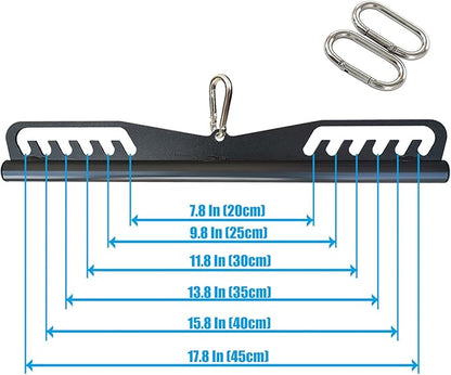 KORIKAHM Adjustable Lat Pull down Bar, Cable Machine Attachments for Gym, Home Gym Fitness T-bar Row Pulldown Attachments, Lat Pull Down Machine Wide Grip Neutral Grip Handle