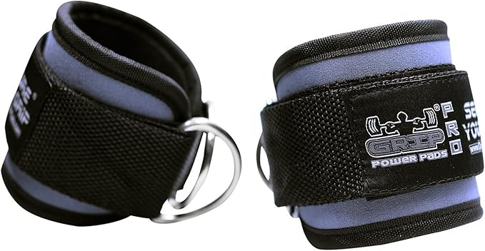 Ankle Straps for Cable Machines Double D-Ring Gym Adjustable Neoprene Premium Cuffs to Enhance Legs Abs & Glutes Kickbacks Workouts Leg Curls Extensions Booty Hip Abductors Exercise for Men & Women