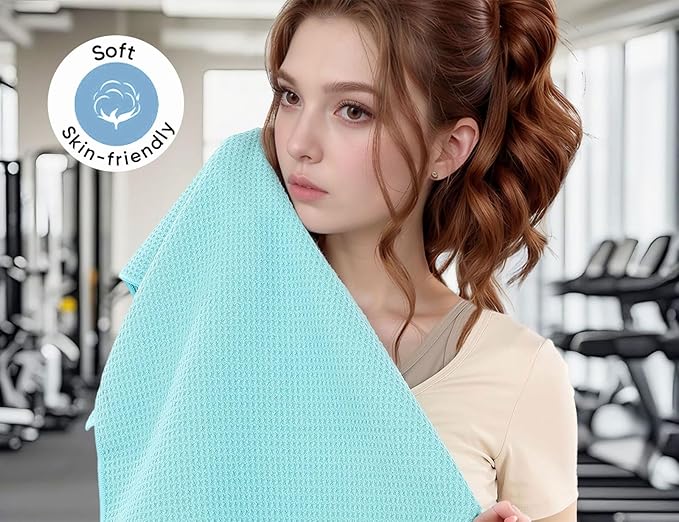 Microfiber Gym Towels 3 Pack, Quick-Drying Yoga Towels for Sport, Workout Equipment, Home and Gym, 16 Inches x 27.5 Inches