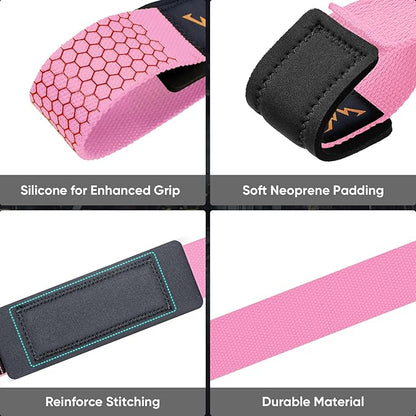 APEXUP Weight Lifting Straps for Weightlifting, Lifting Wrist Straps Gym, Deadlift Strap, Anti Slip Silicone Weightlifting Strap Men Women Powerlifting, Strength Training
