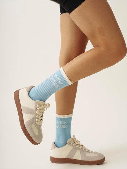 Crew Half Calf Grip Socks, Cutest Fruits Pilates Socks, Ruffle socks, Non-Slip, Barre Yoga Fitness