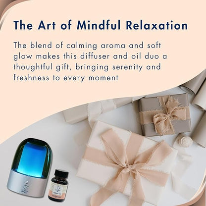 G's Breeze Smart Aroma Diffuser with 60ml Cantaloupe Scent Refill – Bluetooth & Wi-Fi App Control - LED Lighting & Adjustable Intensity - Long-Lasting Sweet Fruity Fragrance for Home or Office