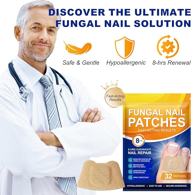 Toenail Treatment Extra Strength, 64 Patch Nail Patches for Nail Treatment Overnight, Nail Repair for Damaged Nails, Nails Care Supplies, Restore Discoloration (64 Patch)