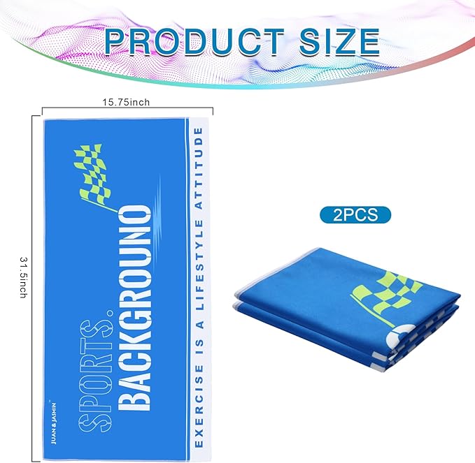 JUAN & JASMIN Microfiber Gym Towels Soft for Exercise Fitness, Sports, Workout, ODR Men & Women Quick-Drying Towels (Blue)