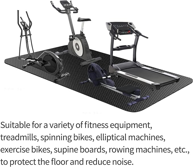 Exercise Equipment Mat,Treadmill Mat,Bike Mat Compatible with Peloton Bike Elliptical Treadmill Mat,Under Exercise Bike Trainer Mat Pad for Stationary Indoor Spin Bike (60"x23.6")