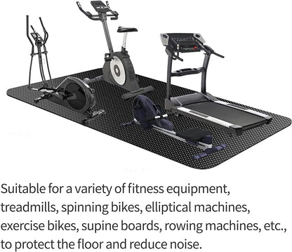Exercise Equipment Mat,Treadmill Mat,Bike Mat Compatible with Peloton Bike Elliptical Treadmill Mat,Under Exercise Bike Trainer Mat Pad for Stationary Indoor Spin Bike (60"x23.6")