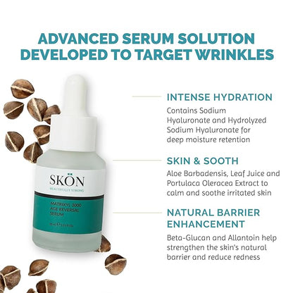 Skön Beautifully Strong Matrixyl 3000 Serum – Spot Serum & Wrinkle Filler for Fine Lines & Wrinkles – Hydrating Skin Repair – 30ml
