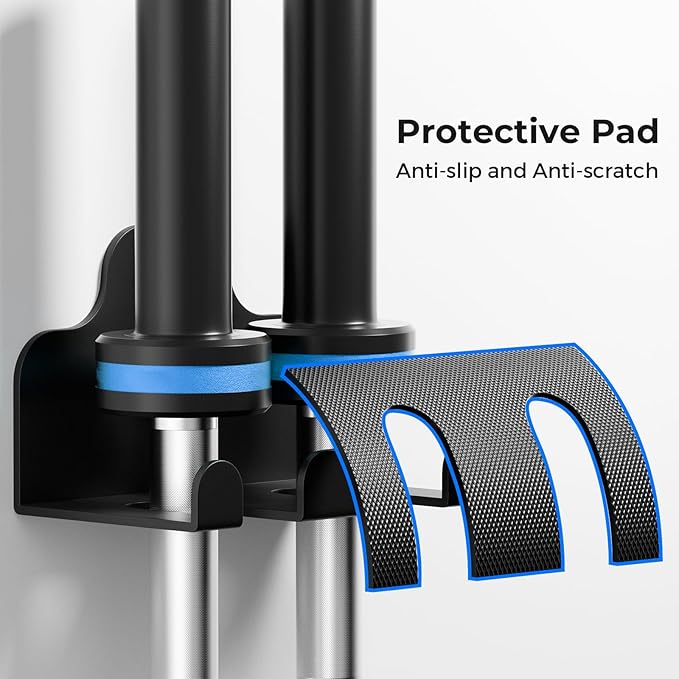 Barbell Wall Holder,Olympic Hanger,Garage Gym Bar Wall Rack,Vertical Barbell Mount Rack,Space Saving Commercial or Home Gym Accessory,Holds Under 33mm Bar Size(Black)