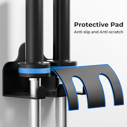 Barbell Wall Holder,Olympic Hanger,Garage Gym Bar Wall Rack,Vertical Barbell Mount Rack,Space Saving Commercial or Home Gym Accessory,Holds Under 33mm Bar Size(Black)