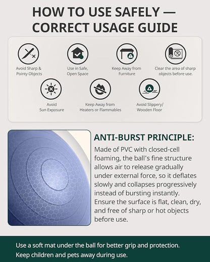 Trideer Exercise Ball Yoga Ball – Office Seating & Balance Ball Chair, Stability Ball for Pilates, Physical Therapy,Core Training & Balance Improvement & Stretching