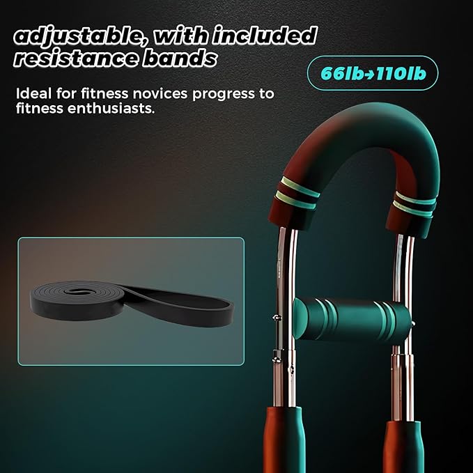 Elite Twister Arm Trainer, 66-110lb Adjustable Chest Workout Equipment, Arm Muscle Trainer for Men & Women, Portable Detachable Power Twister Bar, Home Gym Upper Body Fitness Machine