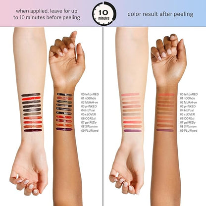 Sacheu Lip Liner STAY-N Peel Off Lip Stain — Long Lasting Matte Lip Tattoo Transfer Proof Lipstain Infused with Hyaluronic Acid & Vitamin E for All Skin Types — Vegan & Cruelty-Free, p-INKED