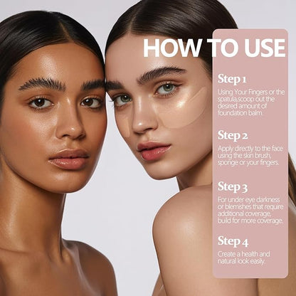 4-in-1 Color Changing Foundation with SPF 50 - Adapts to & Matches Skin Tone, Korean-Inspired Formula with Sunscreen, Adaptive Makeup Base (#2 Neutral)