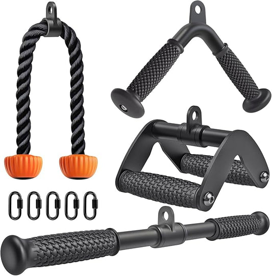 SELEWARE Tricep Rope Cable Machines Attachments for Gym, Heavy Duty Universal Tricep Pull Down Rope with Soft Rubber Ends for Home Gym Workout Biceps Back Shoulders