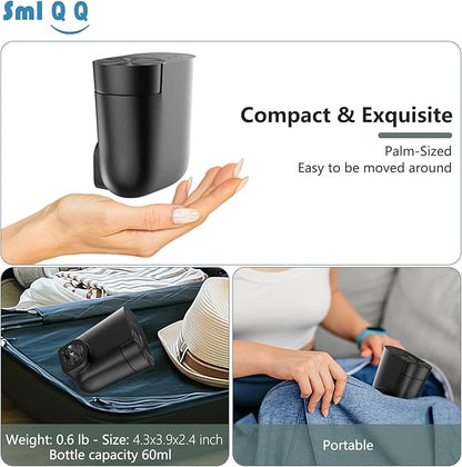 Plug-in Waterless Diffuser, Mini Home Fragrance Wall Diffuser for Large Room, Covers up to 1,000 Sq.Ft. Portable Difffuser Aromatherapy Set- Included 100ml Oil and Replacement Bottle -Black